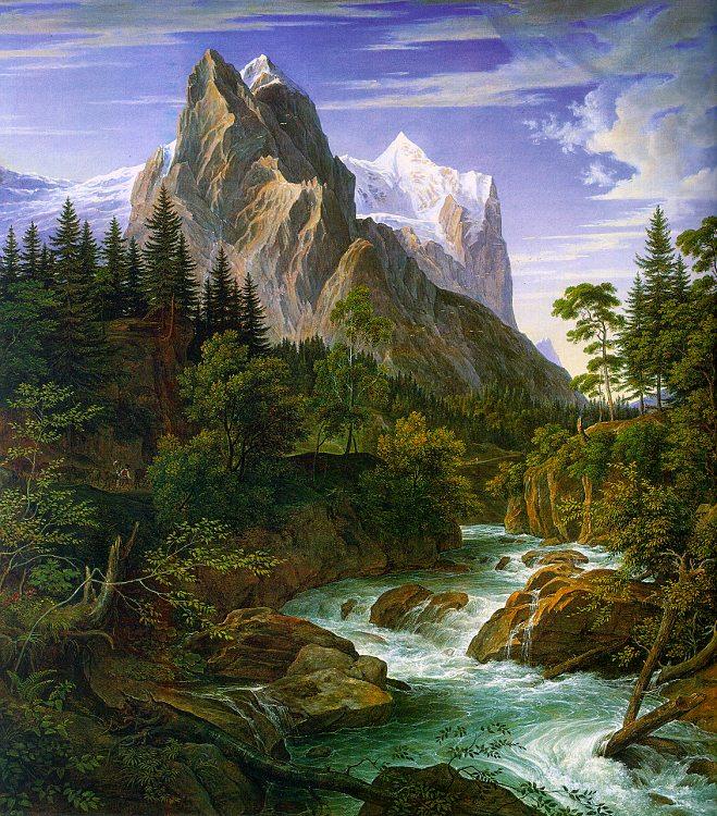 Joseph Anton Koch The Wetterhorn with the Reichenbachtal china oil painting image